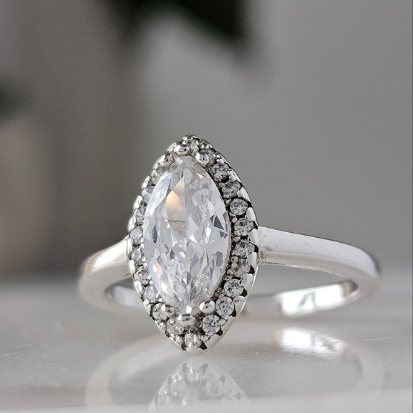 Charmed Aroma marquise ring, 925 Sterling Silver Classic Ring - Picture 3 of 3